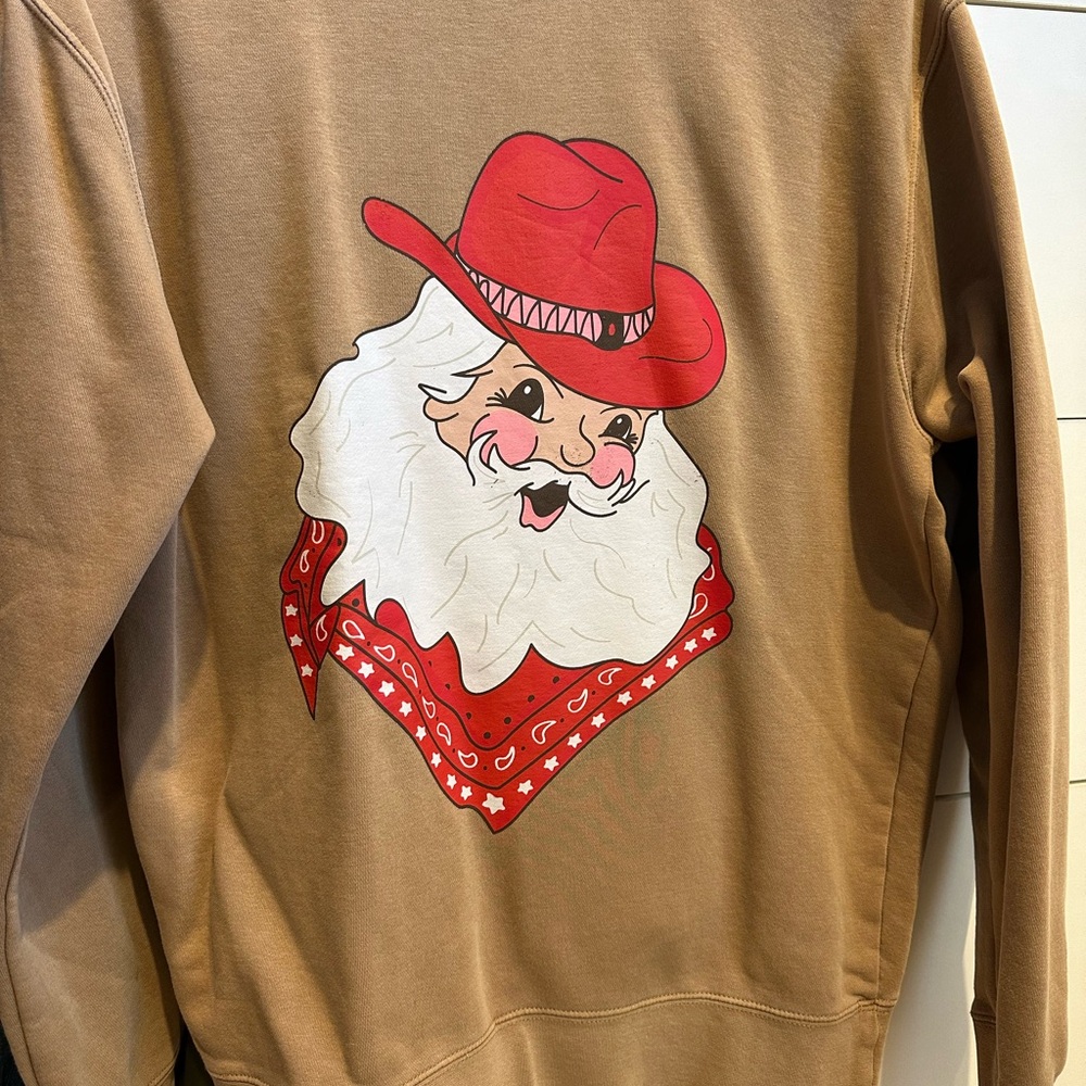 Living Fully Co Cowboy Santa sweatshirt